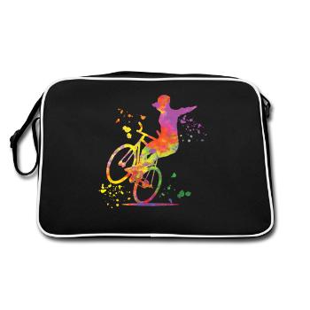 Artistic Cycling Artistic Cyclist - Retro Bag - black/white - Back