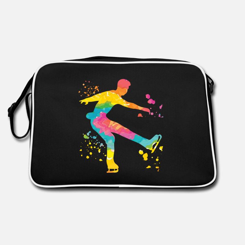 Eiskunstläufer Schlittschuhlaufen Eiskunstlauf Retro Tasche
