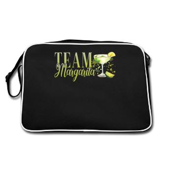 Team Margarita Tequila Junggesellenabschied - Retro Tasche - Schwarz/Weiß - Hinten