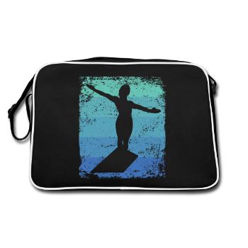 Synchronisierter Wassertaucher High Diver - Retro Tasche - Schwarz/Weiß - Hinten