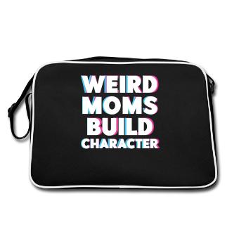 Weird Moms Build Character - Retro Bag - black/white - Back