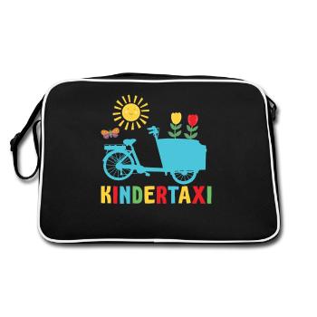 Cargo Enfant Taxi Cargo Vélo Cargobike - Sac Retro - noir/blanc - Dos
