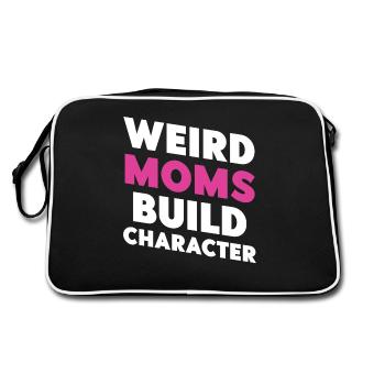 Weird Moms Build Character - Retro Bag - black/white - Back