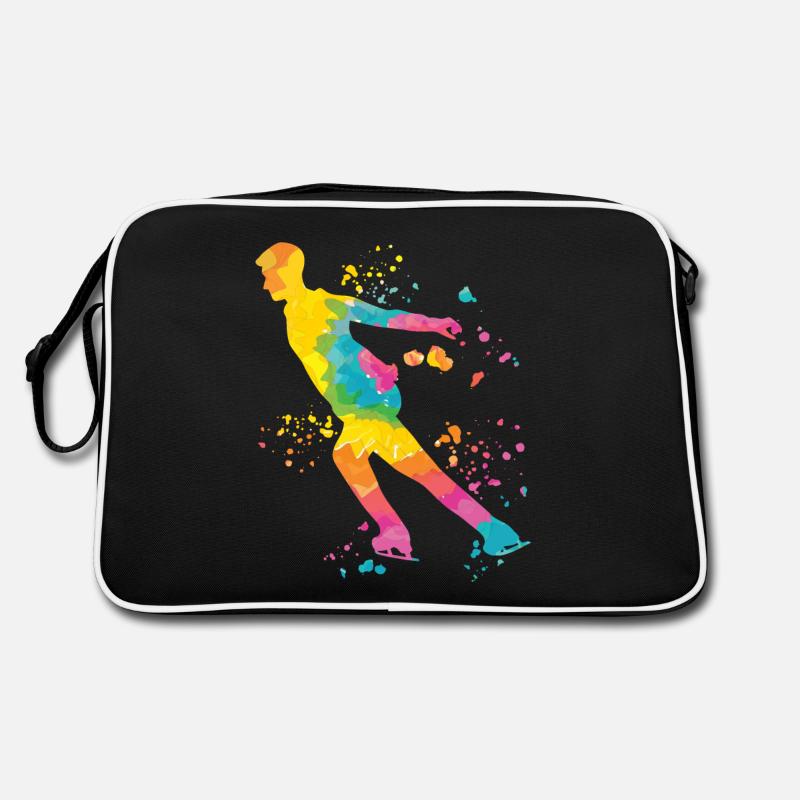 Eiskunstläufer Schlittschuhlaufen Eiskunstlauf Retro Tasche