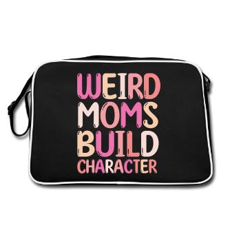 Weird Moms Build Character - Retro Bag - black/white - Back
