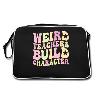 Weird Teachers Build Character Teacher - Retro Bag - black/white - Back