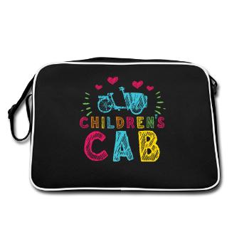 Cargo Taxi Enfant Rétro Cargo Vélo Cargobike - Sac Retro - noir/blanc - Dos