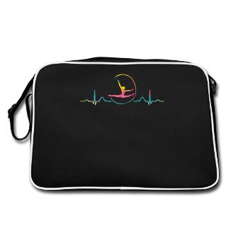 Gymnast With Band Rhythmic Gymnastics - Retro Bag - black/white - Back