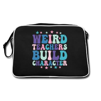 Weird Teachers Build Character Teacher - Retro Bag - black/white - Back