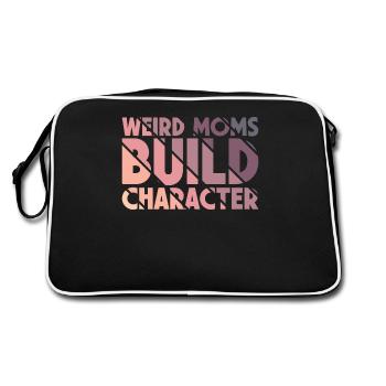 Weird Moms Build Character - Retro Bag - black/white - Back