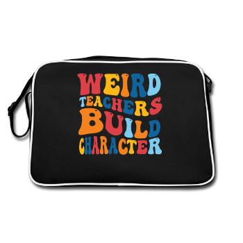 Weird Teachers Build Character Teacher - Retro Bag - black/white - Back