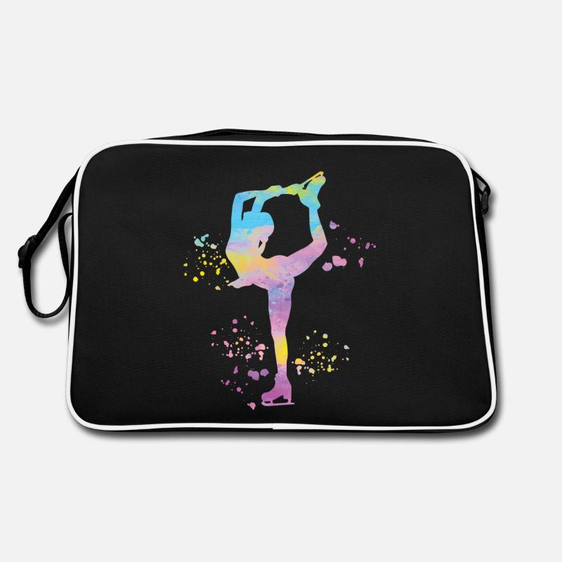 Eiskunstläufer Schlittschuhlaufen Eiskunstlauf Retro Tasche