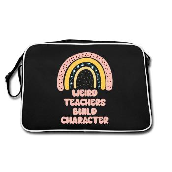 Weird Teachers Build Character Teacher - Retro Bag - black/white - Back
