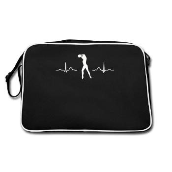 Gymnast With Ball Rhythmic Gymnastics - Retro Bag - black/white - Back