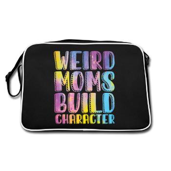 Weird Moms Build Character - Retro Bag - black/white - Back