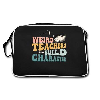 Weird Teachers Build Character Teacher - Retro Bag - black/white - Back