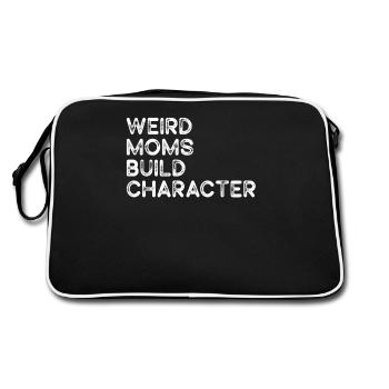 Weird Moms Build Character - Retro Bag - black/white - Back