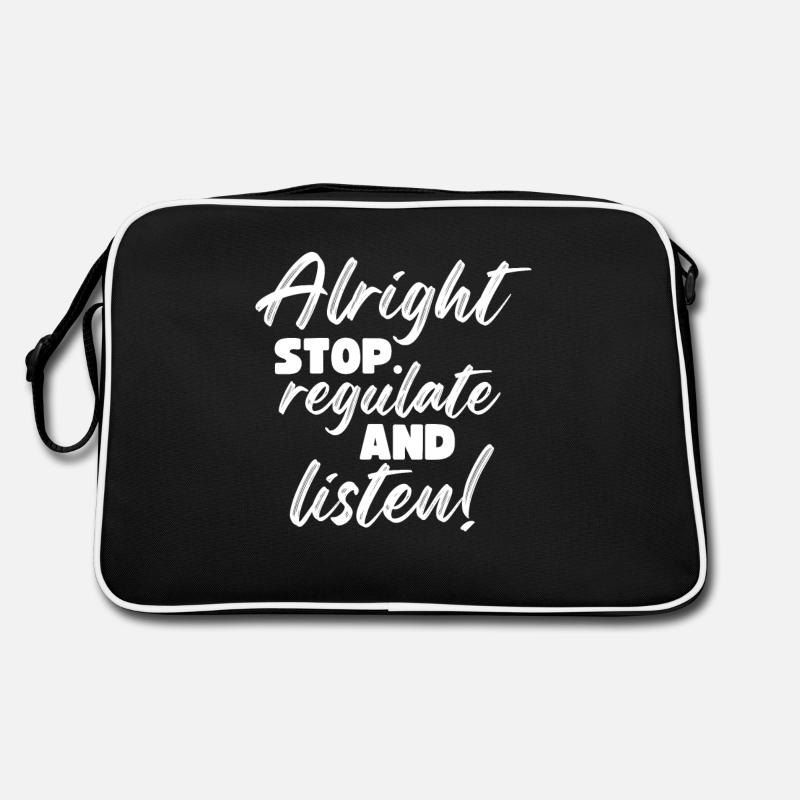 Arrêtez de réguler et d’écouter Enseignant Sac Retro