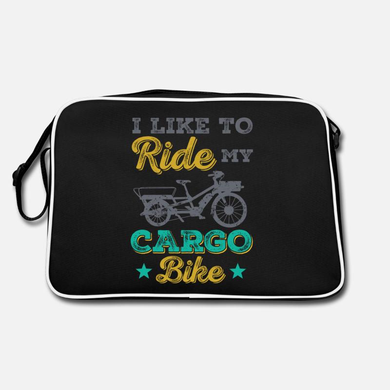 J’aime faire du vélo cargo Cargobike Sac Retro