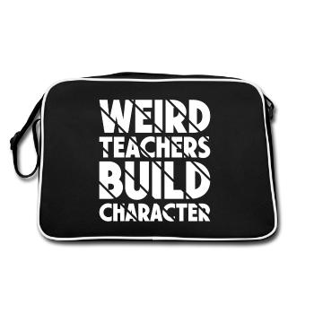 Weird Teachers Build Character Teacher - Retro Bag - black/white - Back
