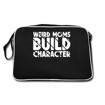 Weird Moms Build Character - Retro Bag - black/white - Back