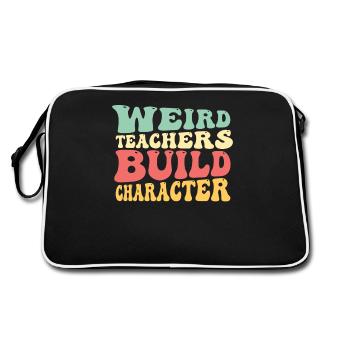 Weird Teachers Funny School Teachers - Retro Bag - black/white - Back