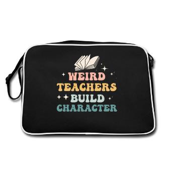 Weird Teachers Build Character Teacher - Retro Bag - black/white - Back