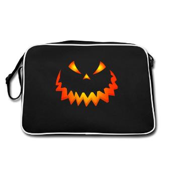 Joyeux visage de citrouille d’Halloween - Sac Retro - noir/blanc - Dos