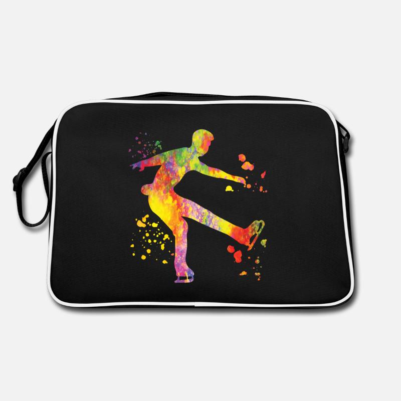 Eiskunstläufer Schlittschuhlaufen Eiskunstlauf Retro Tasche