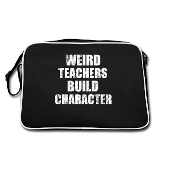 Weird Teachers Build Character Teacher - Retro Bag - black/white - Back