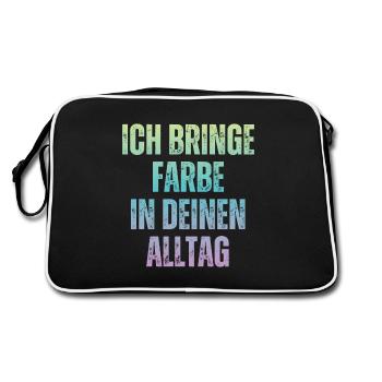 J’amène le peintre peintre papa vernisher - Sac Retro - noir/blanc - Dos