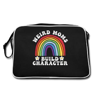 Weird Moms Build Character - Retro Bag - black/white - Back