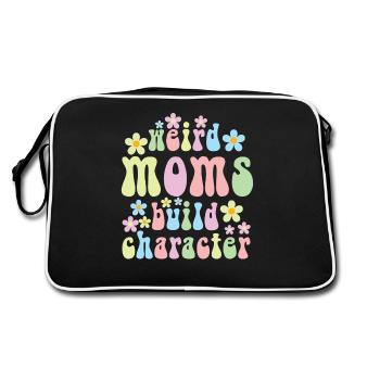 Weird Moms Build Character - Retro Bag - black/white - Back