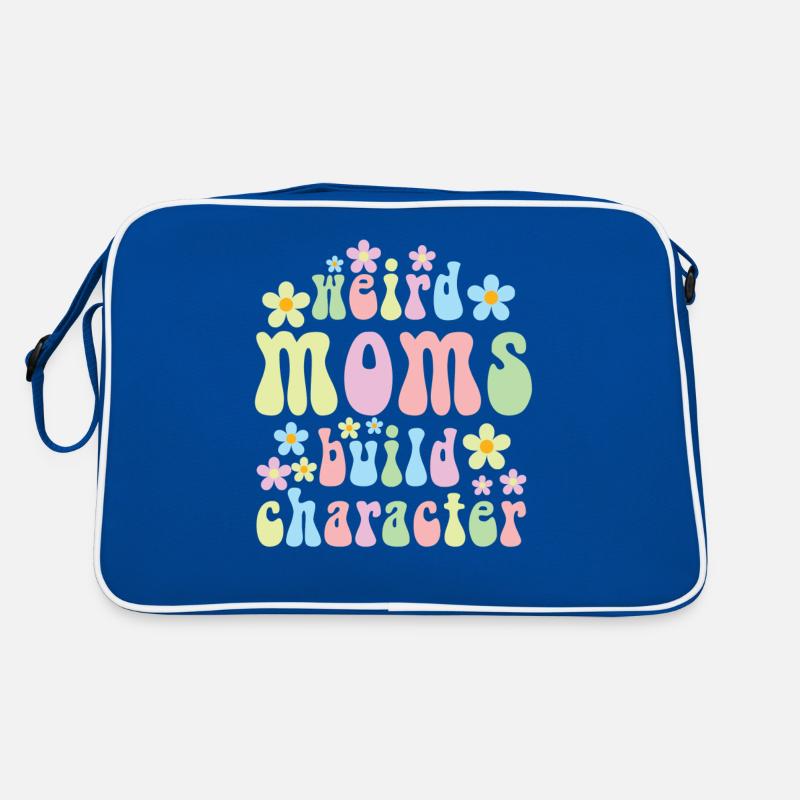 Weird Moms Build Character Retro Tasche