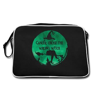 Cancer Witch Green Liver Cancer - Retro Bag - black/white - Back