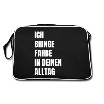J’amène le peintre peintre papa vernisher - Sac Retro - noir/blanc - Dos