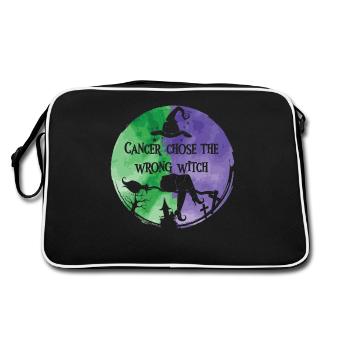Cancer Sorcière Vert Violet Anal Cancer - Sac Retro - noir/blanc - Dos
