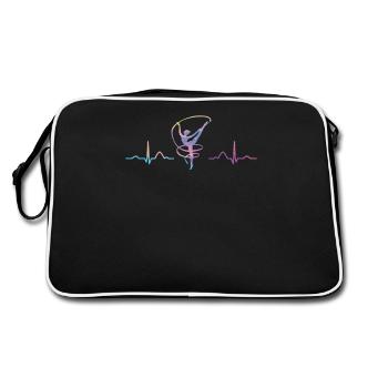 Gymnast With Band Rhythmic Gymnastics - Retro Bag - black/white - Back