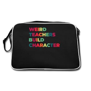 Weird Teachers Build Character Teacher - Retro Bag - black/white - Back