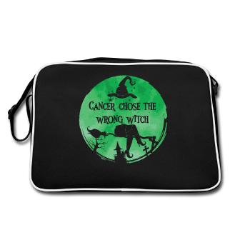 Cancer Sorcière Verte Cancer de la vésicule biliaire - Sac Retro - noir/blanc - Dos