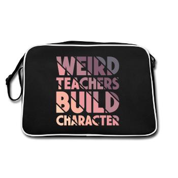 Weird Teachers Build Character Teacher - Retro Bag - black/white - Back