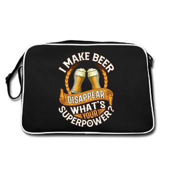 Je fais disparaître la bière Bière - Sac Retro - noir/blanc - Dos