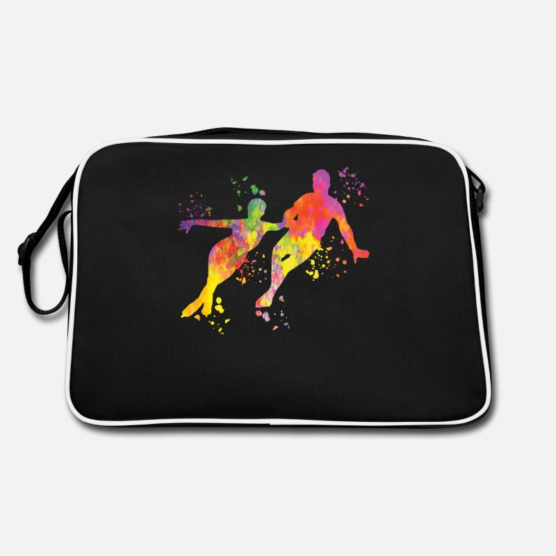 Eiskunstläufer Schlittschuhlaufen Eiskunstlauf Retro Tasche