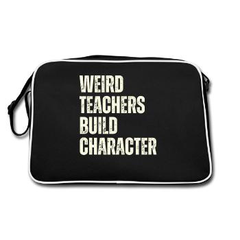 Weird Teachers Build Character Teacher - Retro Bag - black/white - Back