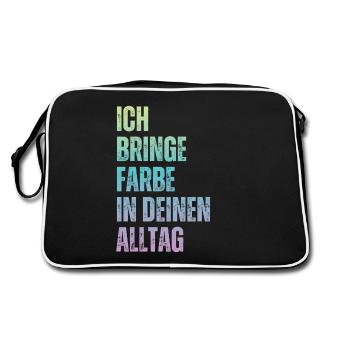 J’amène le peintre peintre papa vernisher - Sac Retro - noir/blanc - Dos