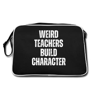 Weird Teachers Build Character Teacher - Retro Bag - black/white - Back