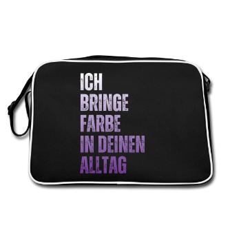 J’amène le peintre peintre papa vernisher - Sac Retro - noir/blanc - Dos