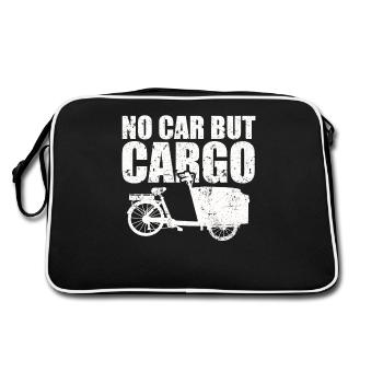 Pas une voiture, mais un vélo cargo - Sac Retro - noir/blanc - Dos
