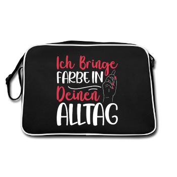 J’amène le peintre peintre papa vernisher - Sac Retro - noir/blanc - Dos