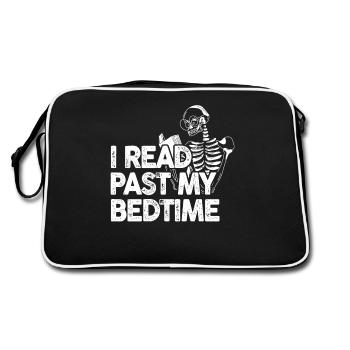 I read Skeleton After Bedtime - Retro Bag - black/white - Back